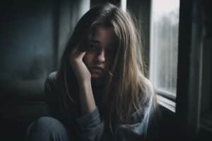 Depressief meisje