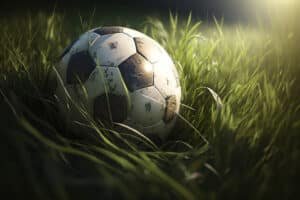 Voetbal in het gras