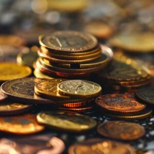 Stapel met euro munten