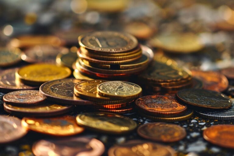 Stapel met euro munten