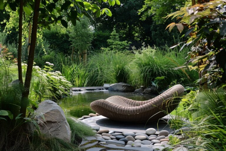 Relax stoel in de tuin