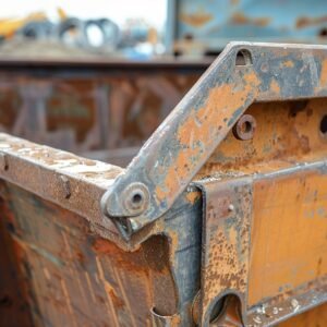 Close up van een afvalcontainer