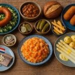 Typisch Nederlands voedsel zoals haring